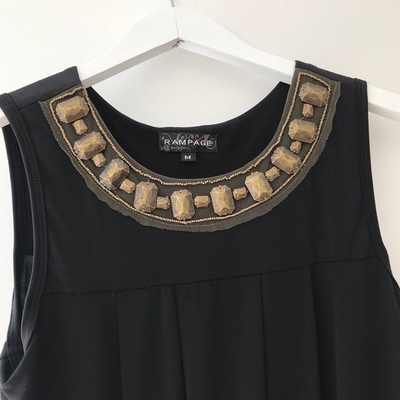 black dress with brass embellishments - Picture 2 of 5